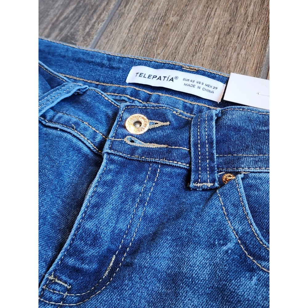 Telepatía Low Rise Bootcut Jeans Medium Wash Blue Size 9/29 RN162658 NWT